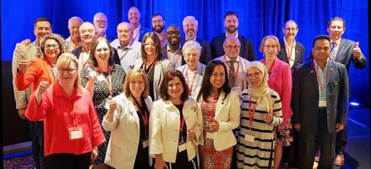 IREM 2024 President Libby Ekre, CPM® (front row, second from left) joins other IREM members and staff at REIC’s Leadership Retreat in Niagara-on-the-Lake, Canada, in June.